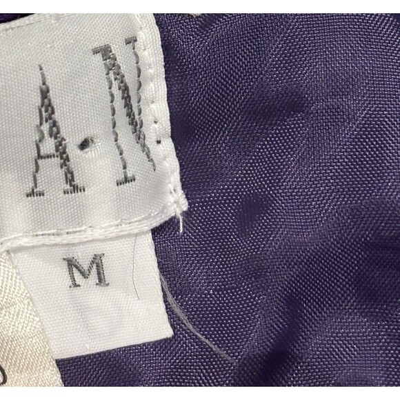 Vintage soft mohair blend Cardigan Sweater Lined Womens L purple beading floral - Picture 11 of 12